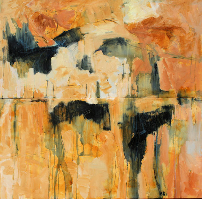 Meander13_Diptych_acrylic_mixed_media_2_canvases_48x48x1.5inches_copyright_Cheryl_D_McClure