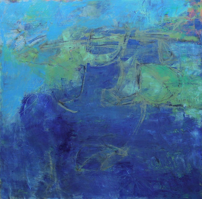 Annotations-Blue-Bay-36x36-inches-oil-wood-panel-copyright-cheryl-d-mcclure