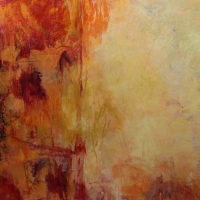 Annotations-Red-Walk-oil-wood-panel-36x36-inches-copyright-cheryldmcclure