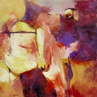 abstract_landscape_ochre_acrylic_canvas_36x36_copyright_cheryl_d_mcclure